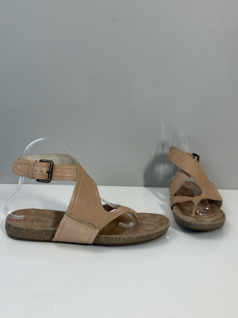 Chocolat Blu Yagger Beige Leather Sandals Size 39(8.5)